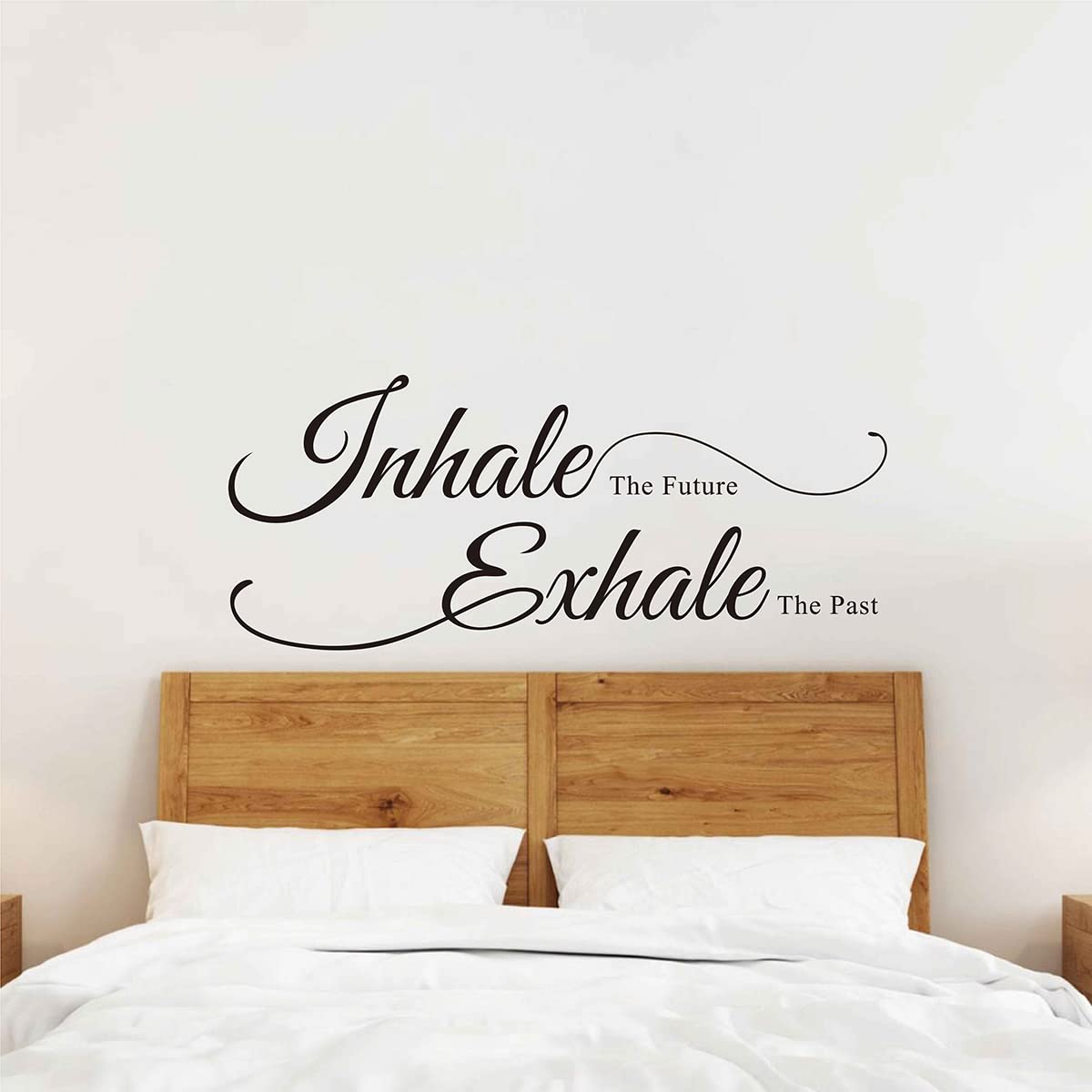 Inhale The Future Exhale The Past Vinyl Wall Decal Stickers Yoga Studio Meditation Home Decor Art Mural Ll255 (Black)