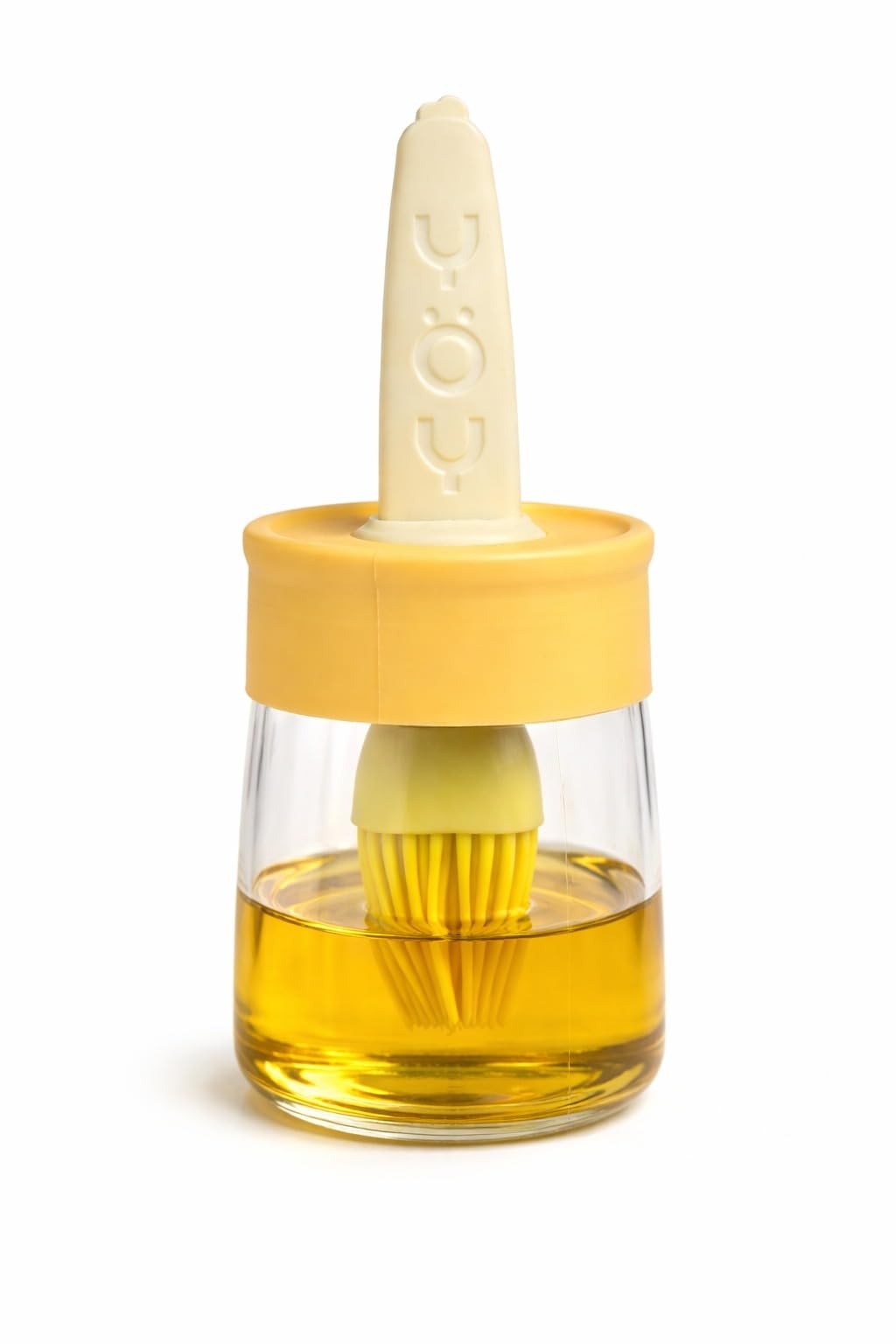 Duck Shape Oil Dispenser Bottle With Silicone Brush 200Ml Yellow