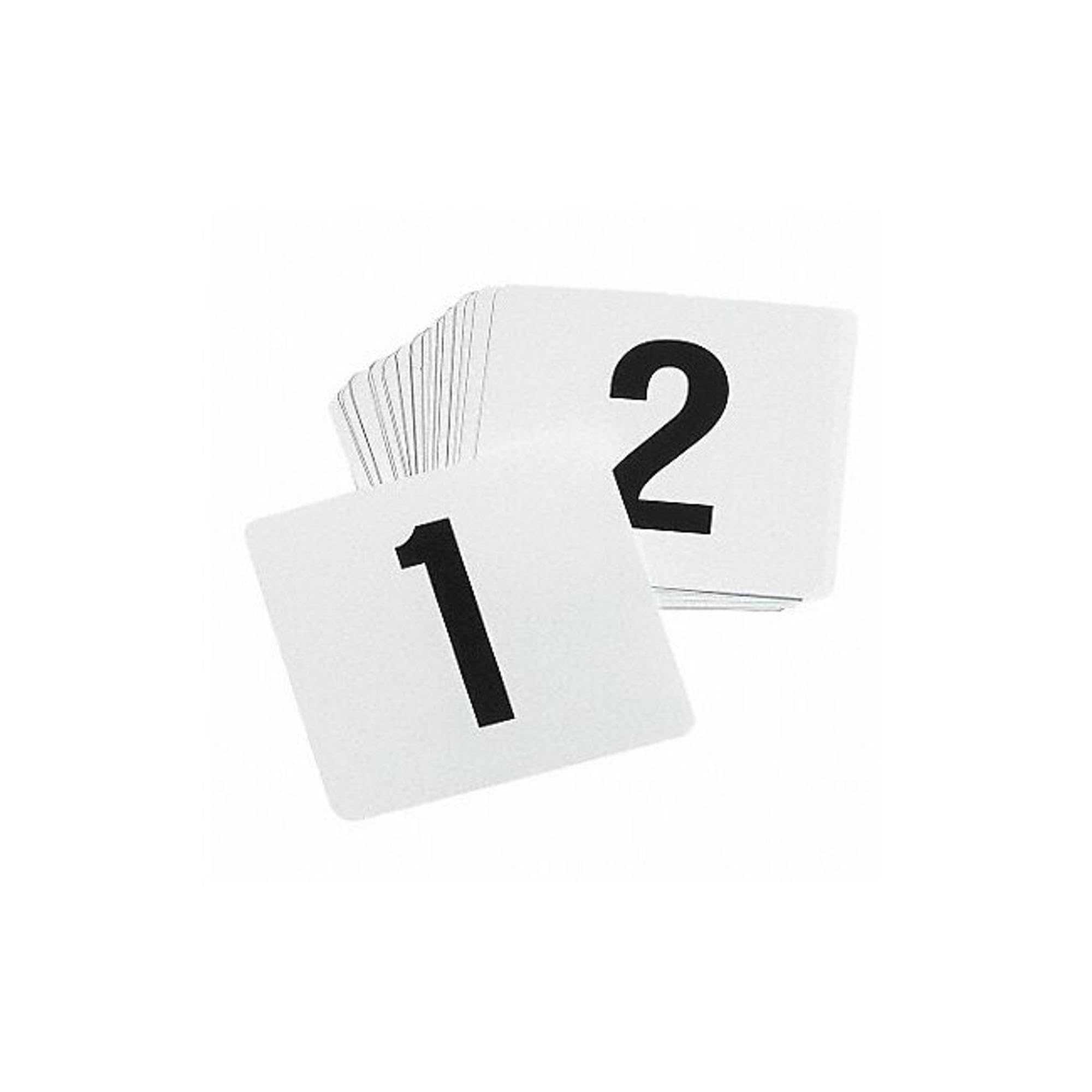 Tablecraft Tn100 Number Card Sign Set, 4'', 1-100, Hand Wash Only, Plastic
