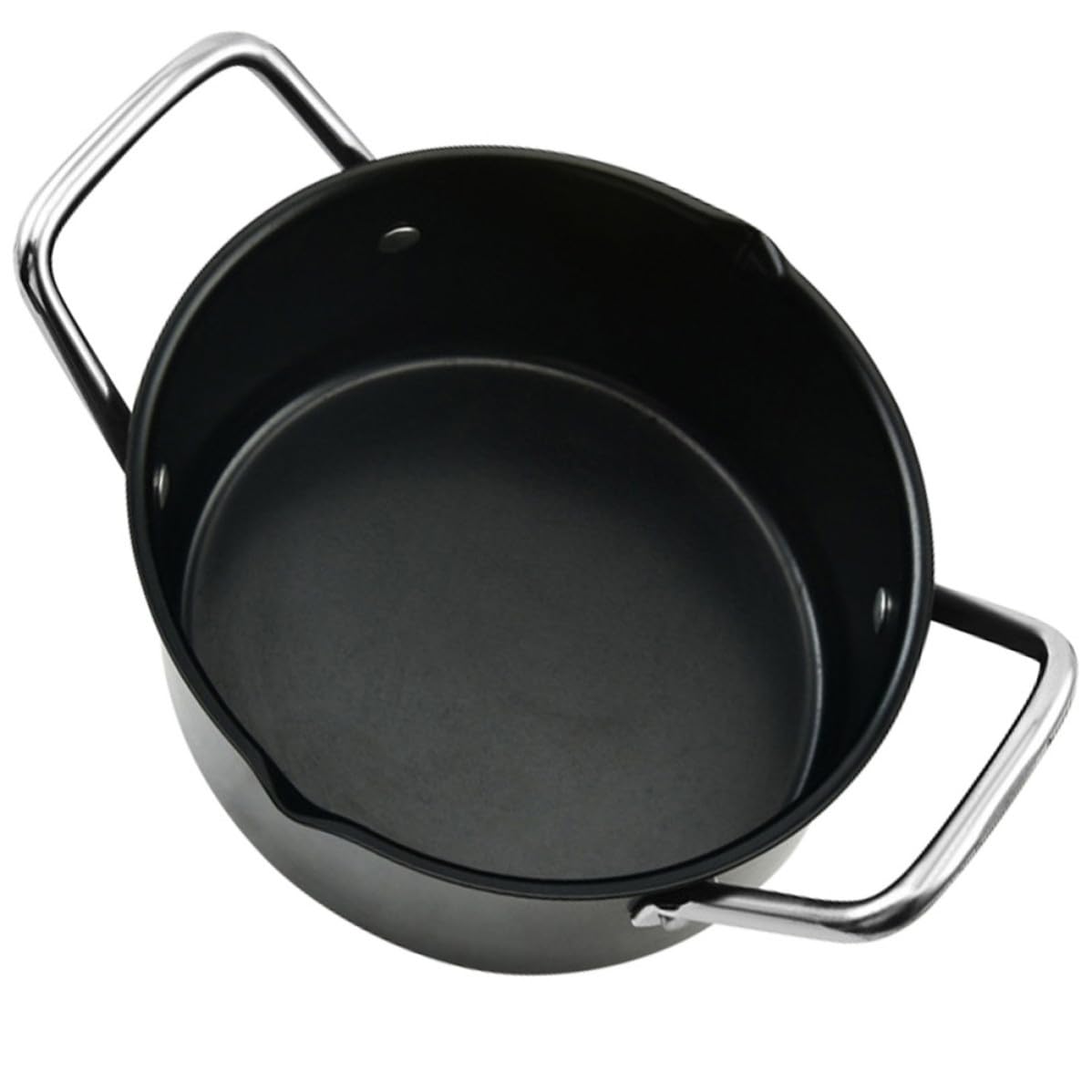 JECOMPRIS Carbon Steel Soup Pot with Lid Portable Stew and Bbq Saucepan for Household and Outdoor Camping Use