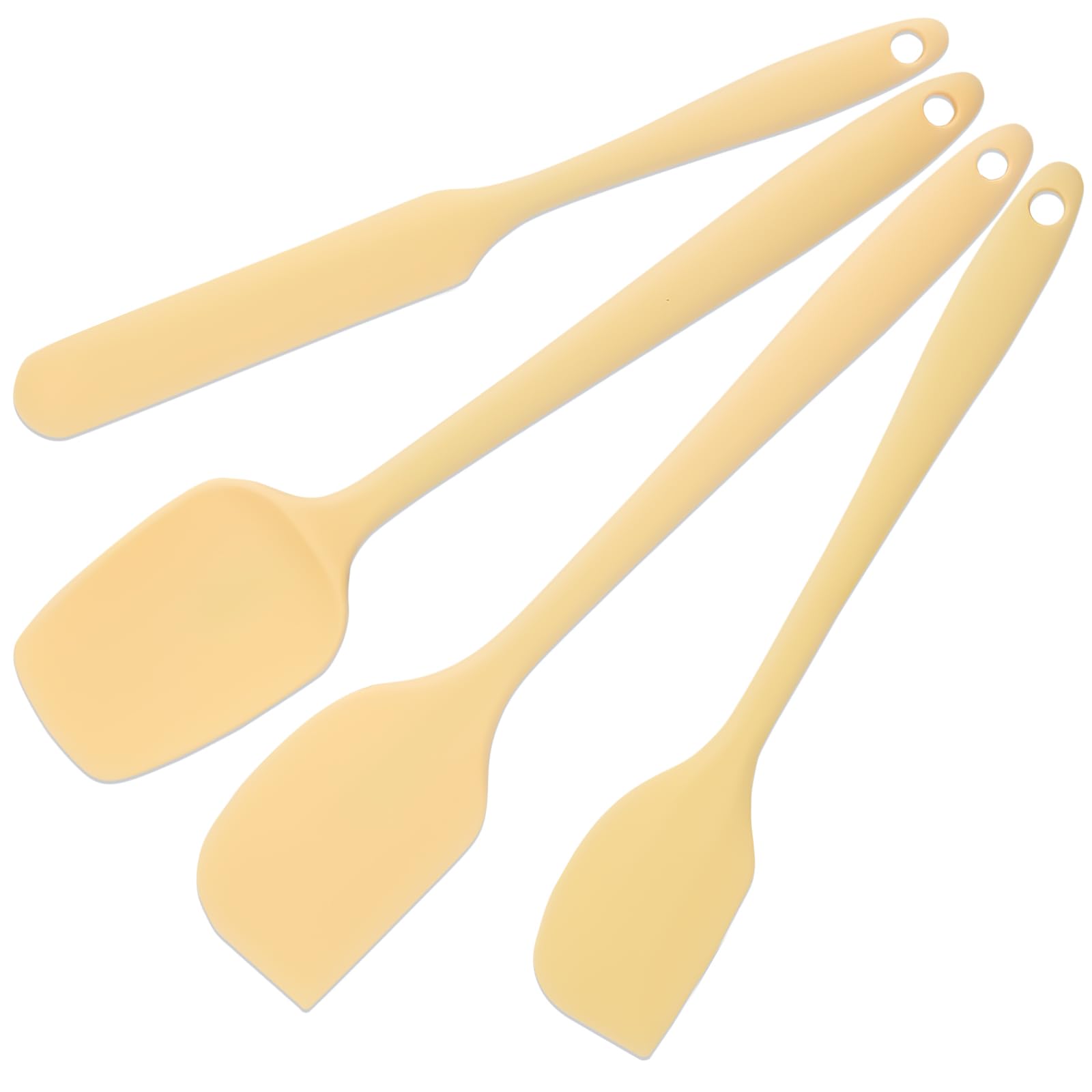 HAIJSEVR 4Pcs Silicone Spatula Set, Heat Resistant Seamless Utensils