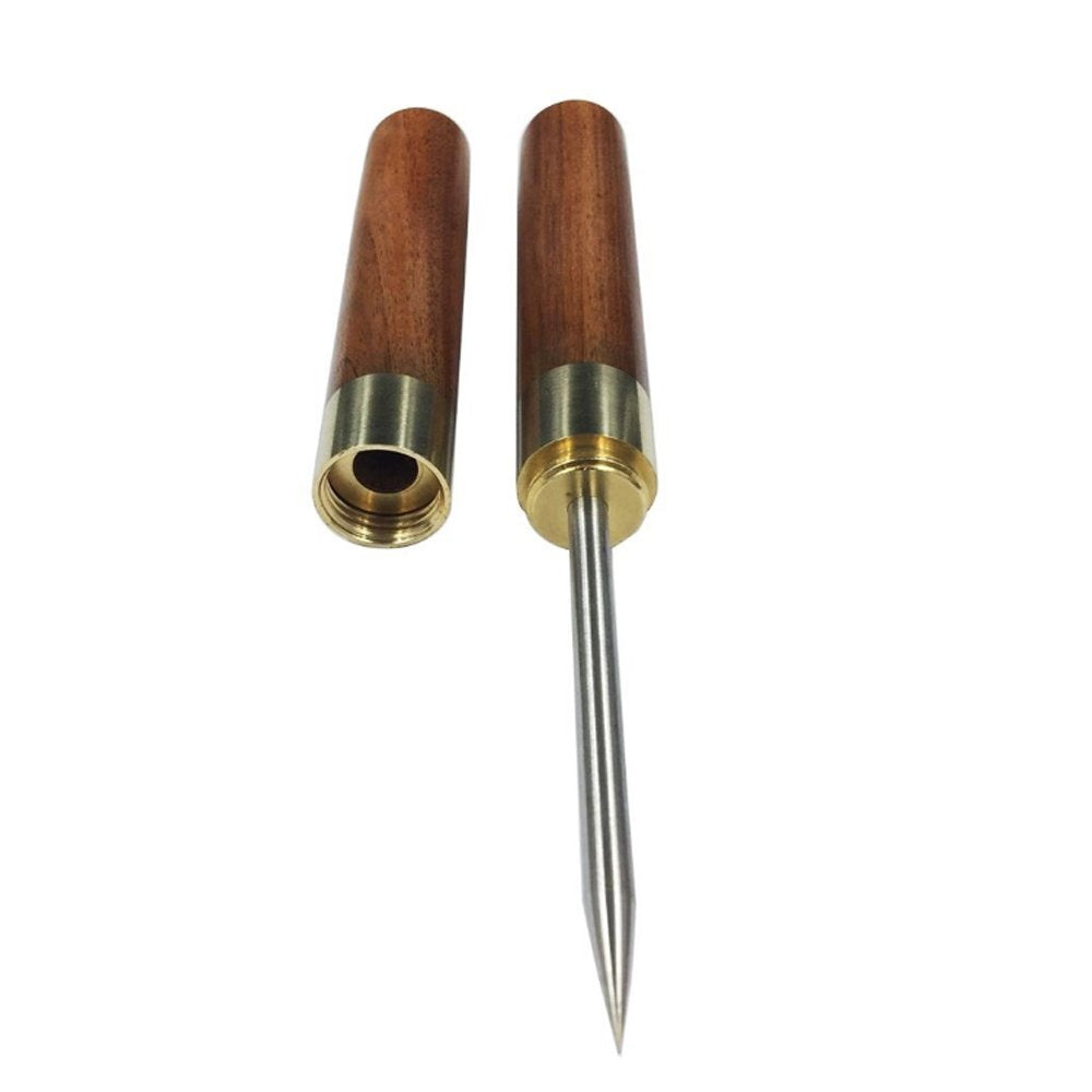 Comboss Ice Pick 6.7'' Ultra Sharp Stainless Steel With Safety Cover,Wood Handle (Red Sandal Wood)