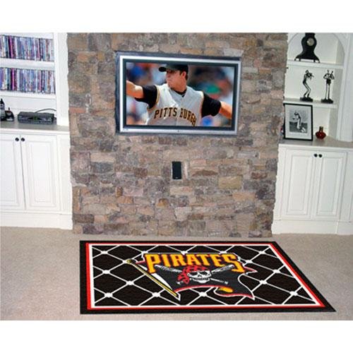 MLB - Pittsburgh Pirates 4ft. x 6ft. Plush Area Rug
