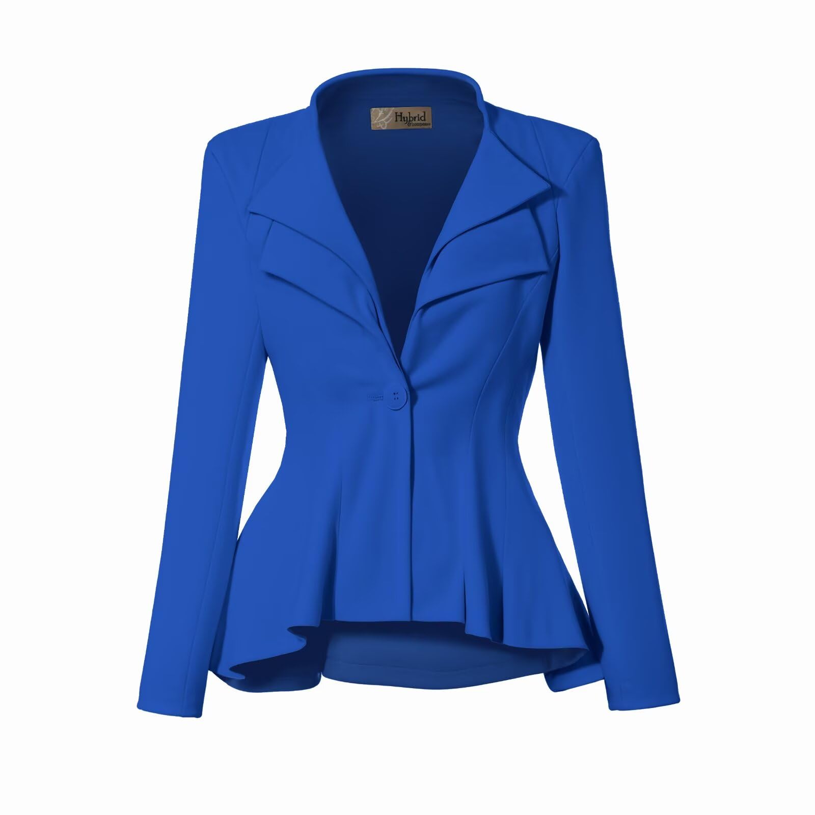 Women Double Notch Lapel Office Blazer Jk43864 1073T Royal Large