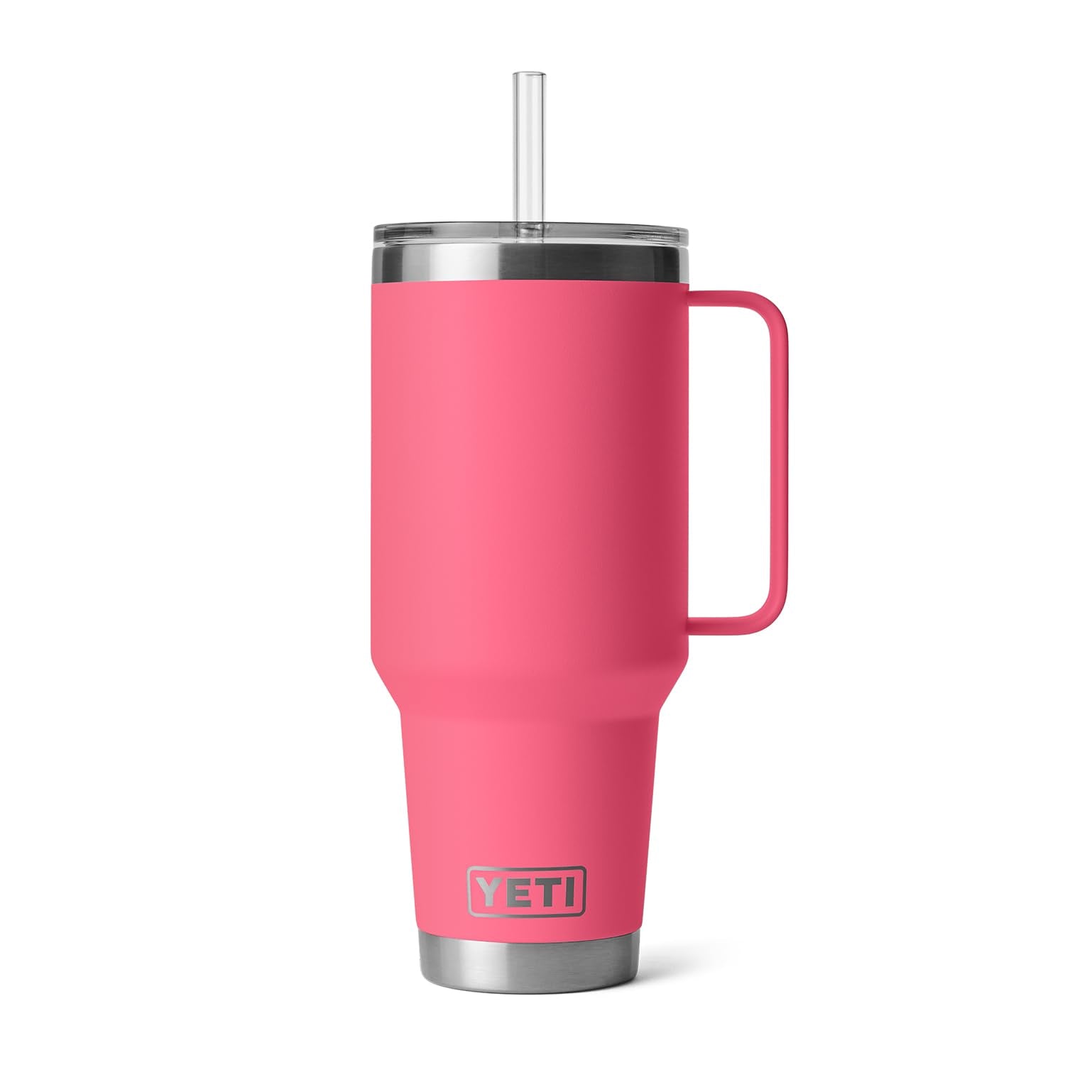 Yeti Rambler 42 Oz Straw Mug, Vacuum Insulated, Stainless Steel, Tropical Pink
