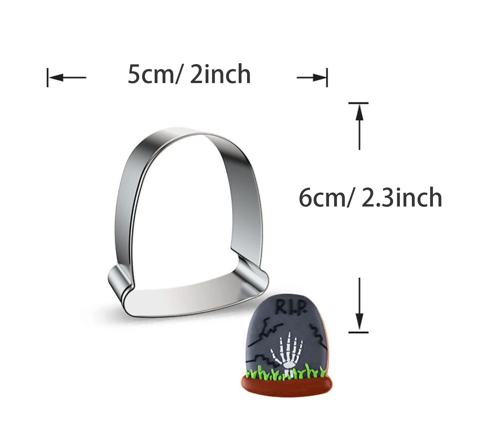 Wjsyshop Tombstone Gravestone Shape Cookie Cutter For Halloween