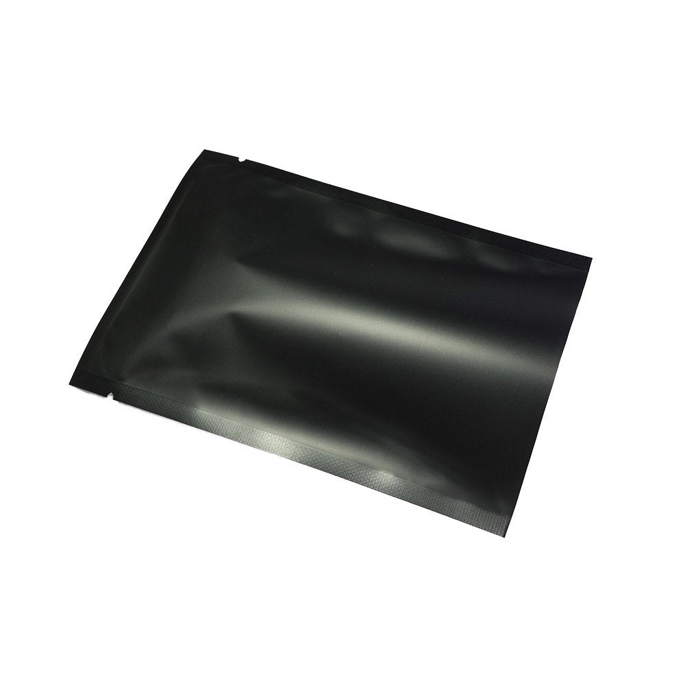 Qq Studio Clear Open Top Colored Metallic Mylar Bag (100 Bags) (Black, Open | 3.5'' X 5.1'')
