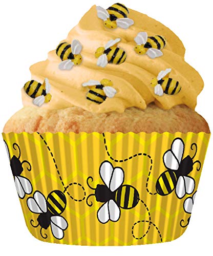 Cupcake Creations 32 Count Standard Cupcake Baking Papers, Honeybees