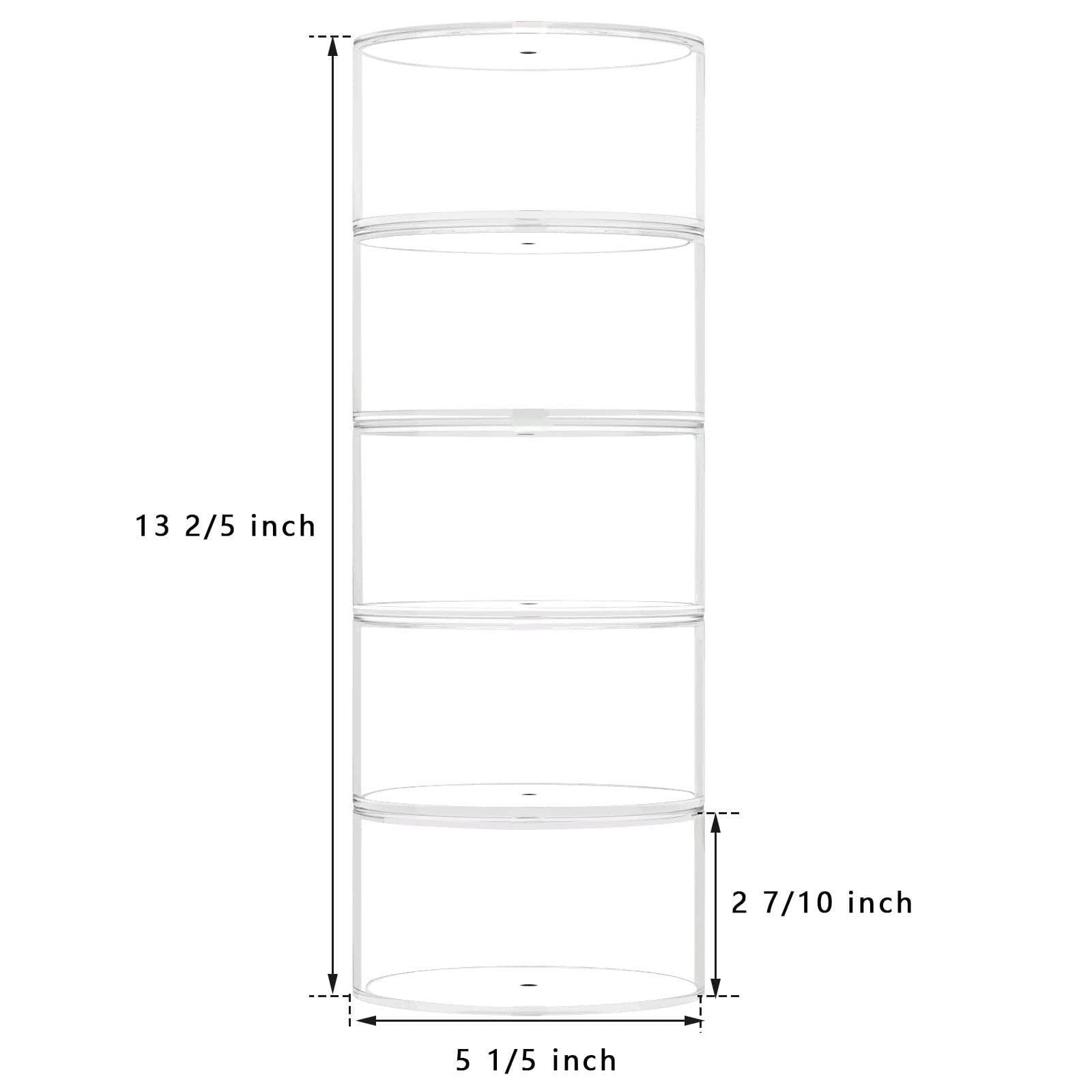 Niubee Belt Organizer, Acrylic 5 Layers Belt Case Storage Holder And Display For Accessories Like Jewelry,Watch,Bracelets