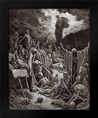 The Visions Of Ezekiel The Vision Of The Valley Of The Dry Bones Framed Art Print By Dore, Gustave