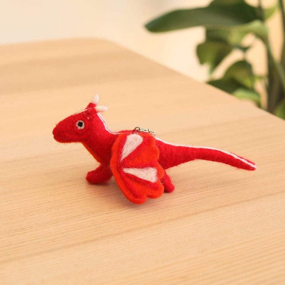 Felt Flying Dragon Christmas Decor - Fantasy Tree Hanging Ornament for Kids