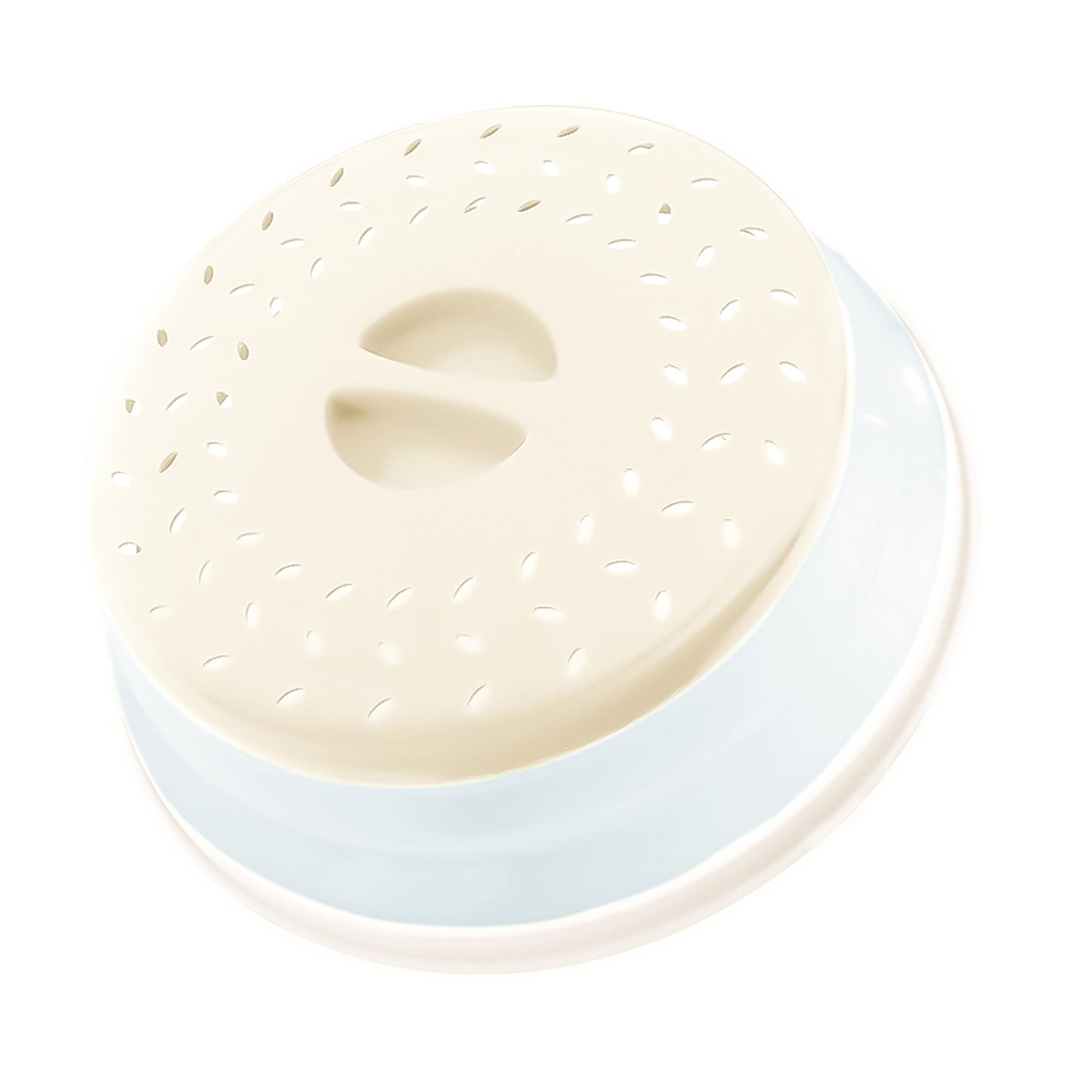 Collapsible Microwave Splatter Cover, Microwave Plate Cover With Steam Vent(10.5 IN,beige)