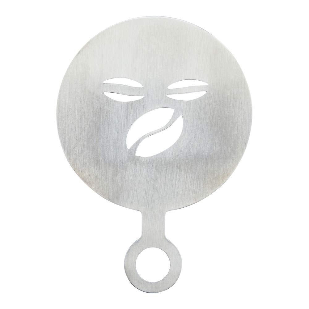 Restaurantware Restpresso 4.75 Inch Latte Stencil 1 Coffee Bean Coffee Stencil - Coffee Art Template Decorate Cupcakes Cakes Or