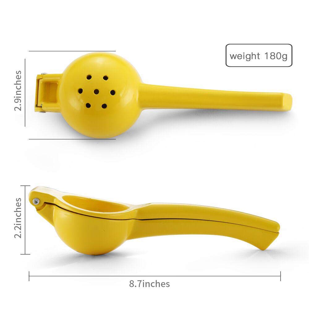 Manual Juicer Citrus Lemon Squeezer, Fruit Juicer Lime Press Metal, Professional Hand Juicer Kitchen Tool(Yellow)