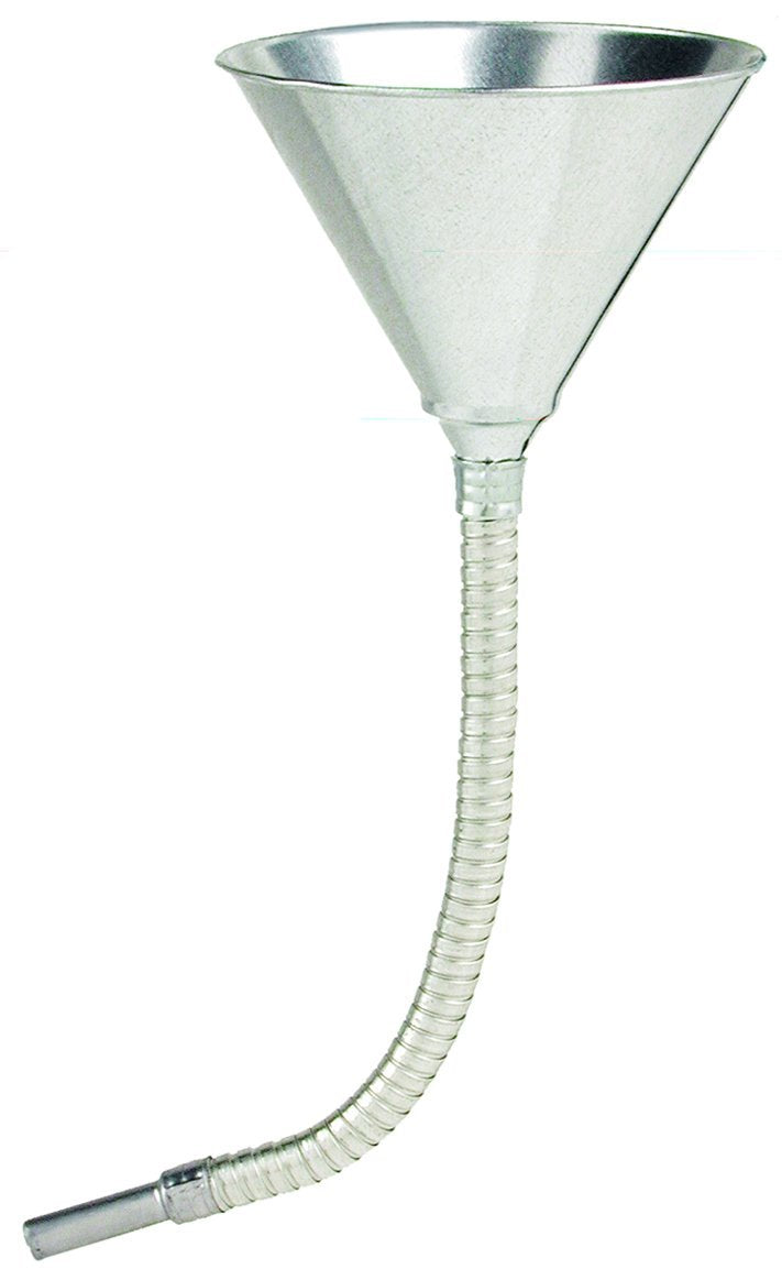 Lubrimatic 75-007 Utility Funnel W/ 12'' Flexible Extension - 1 Quart,Silver