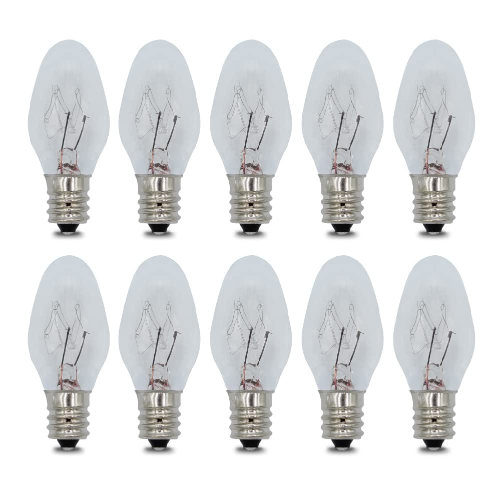 Technical Precision 15W 120V Wax Warmer Replacement Light Bulbs for Scentsy Plug-Ins Himalayan Salt Lamps, Night Light Candle, W