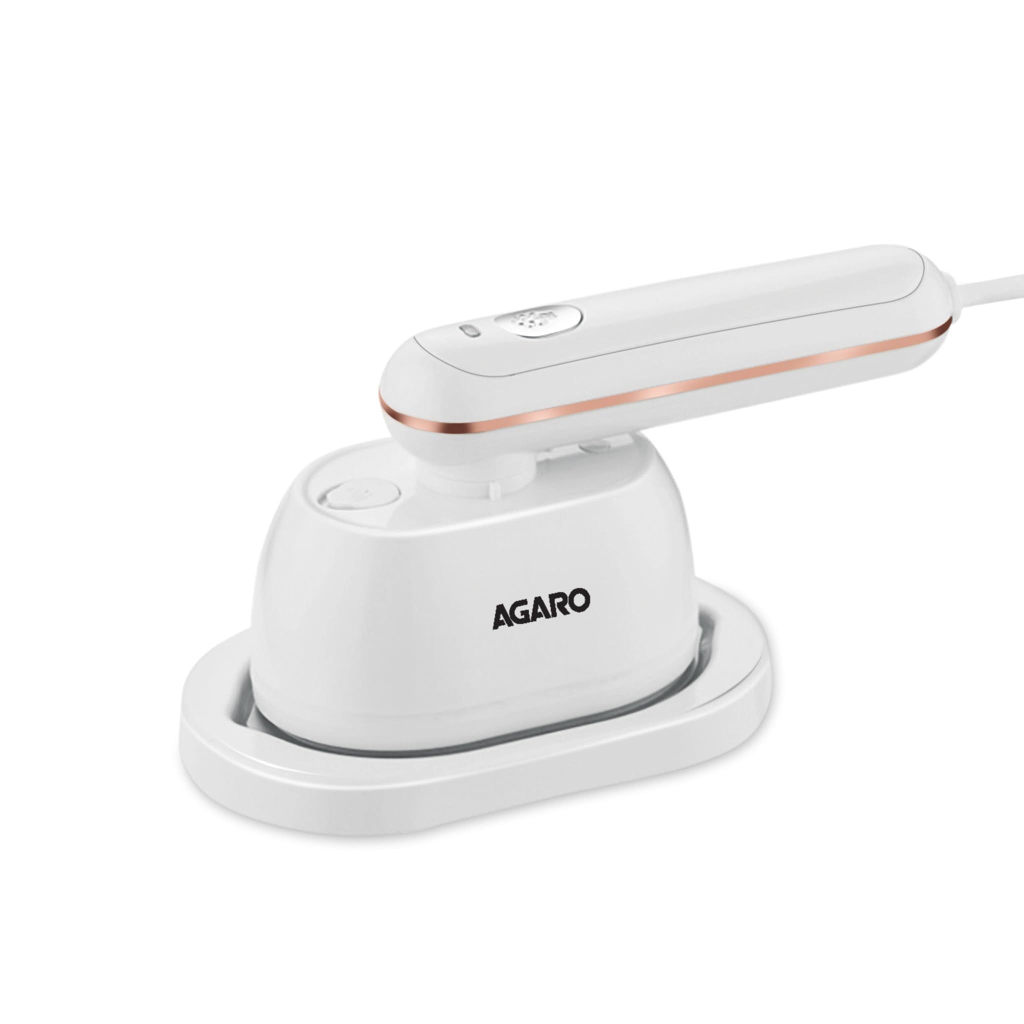 Agaro Regal Mini Garment Steamer, 1200 Watts, Wrinkle Remover, Fast Heating, Scratch Resistant Titanium Coated Plate, 2In1 Horiz