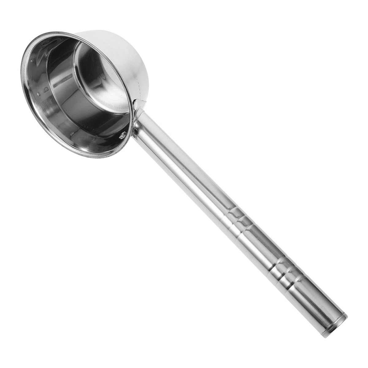 OSOLADY Stainless Steel Water Scoop Long Handle Ladle 25x14cm Flat Bottom Bath Spoon Kitchen Soup Serving Utensil for Household 