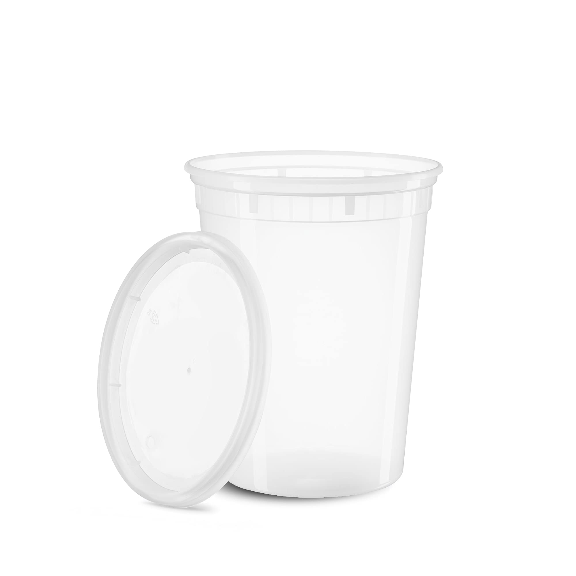 Zeml [24 Sets] 32 Oz. Deli Food Storage Freezer Containers With Leak-Proof Lids