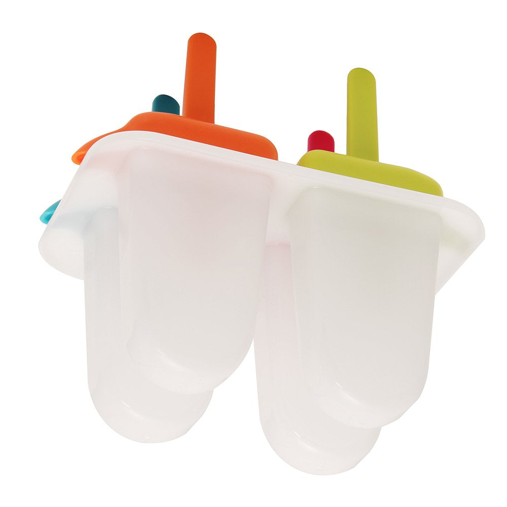 Time For Treats Frost Bites 4-Mold Ice Pop Maker, Small, Multicolored