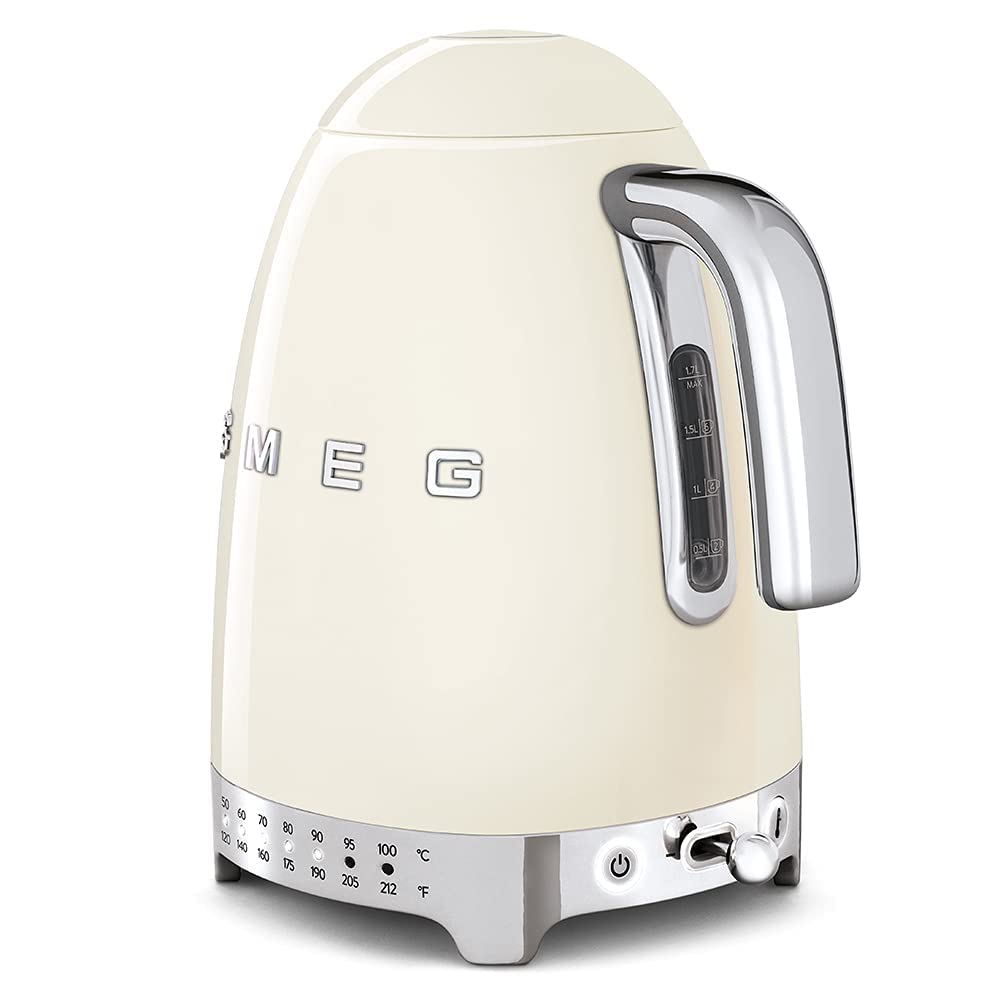 Smeg Cream Stainless Steel 50'S Retro Variable Temperature Kettle