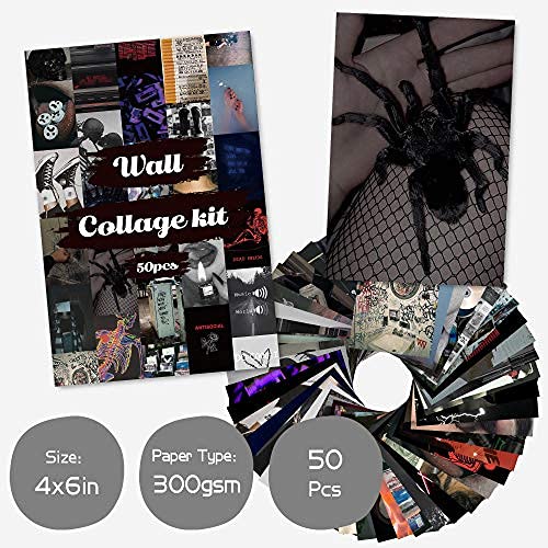 CY2SIDE 50PCS Grunge Aesthetic Picture  50 Set 4x6 inch  Collage Print Kit  Cool Room Decor for Girl  Wall Art Prints for Room  Dorm Photo Display  VSCO Posters for Bedroom