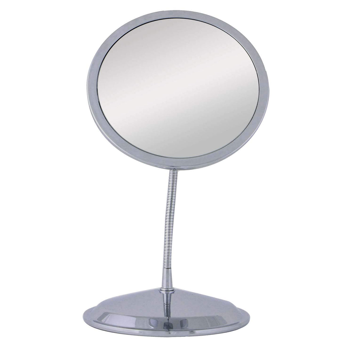 Double Vision Gooseneck Vanity/Wall Mount Mirror 5X/10X Magnification, Made In The Usa