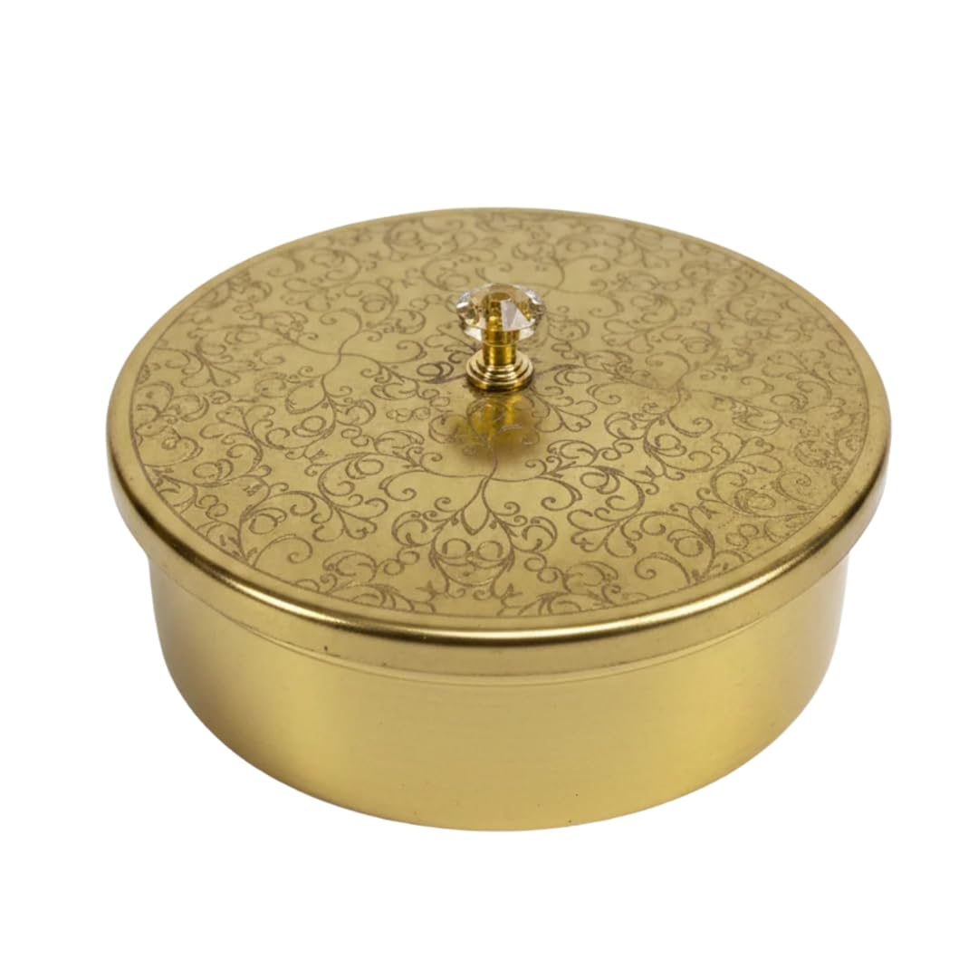 Haldi Mehendi Shaadi Brass Masala Daani With 7 Katoris And Lid