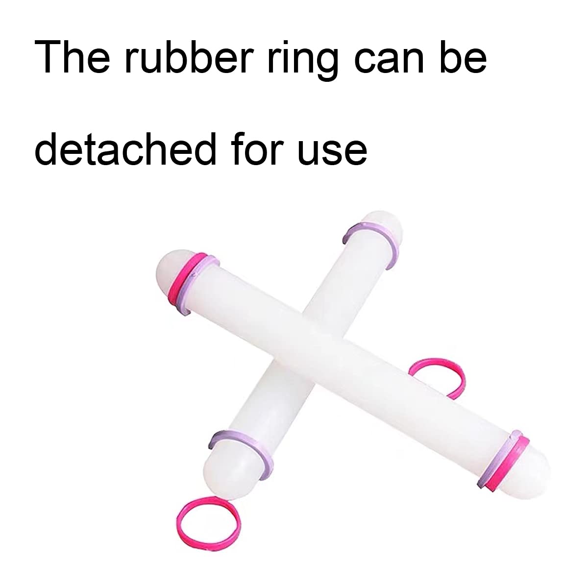 2 Pcs Adjustable Rolling Pin With Removable Rings Non Stick Fondant 9 Inch Rolling Pin For Dumpling Dough Roller Baking Dough Pi