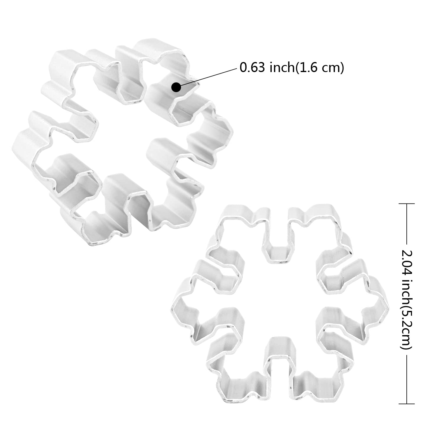 Saktopdeco Snowflake Cookie Cutter Small Metal Snowflake Shaped Cookie Cutter Christmas Decorative Cookie Cutters Winter Cookie