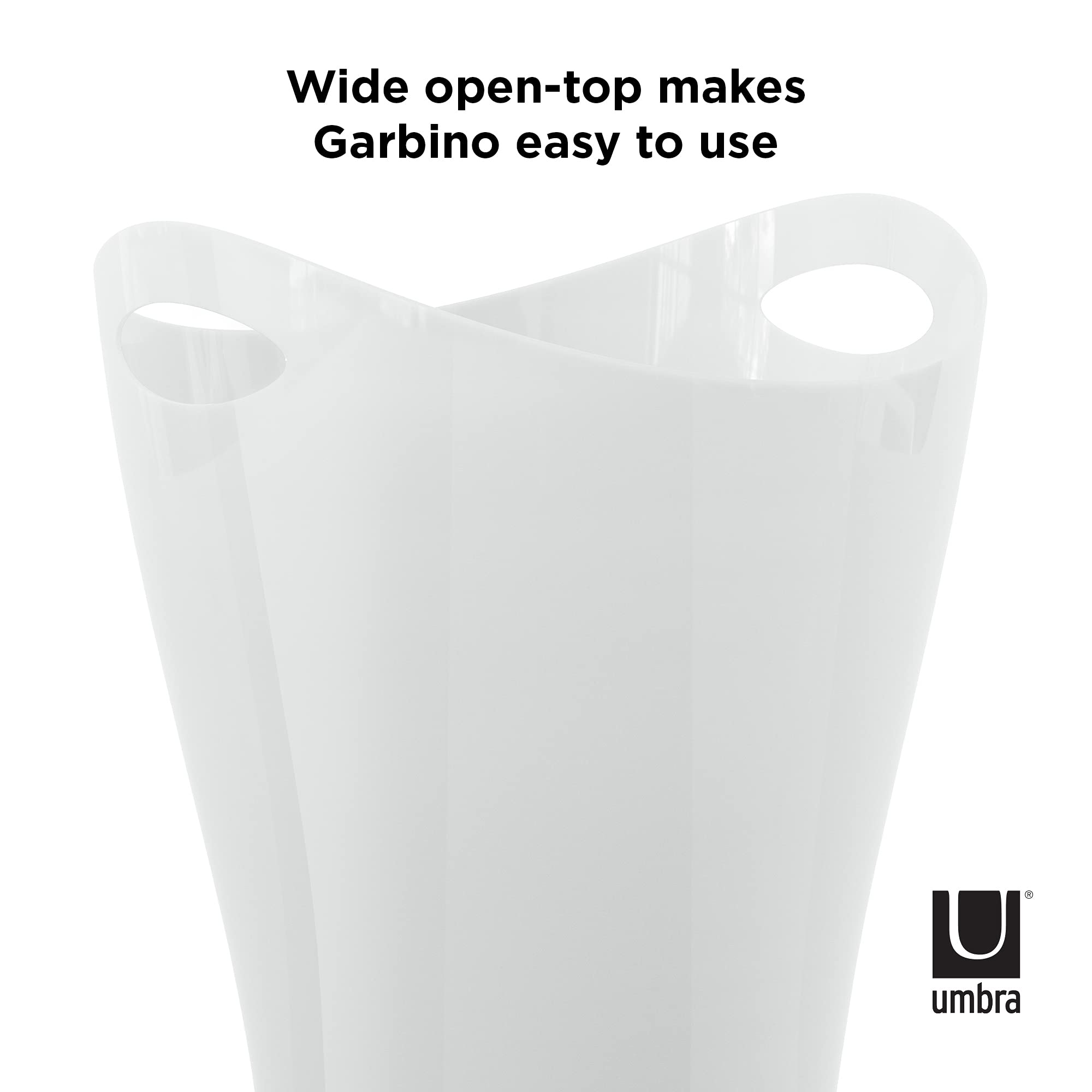 WASTEBASKET GARBINO WHT (Pack of 1)