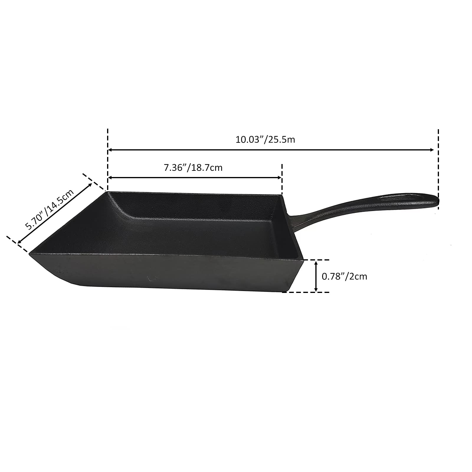 Hawok Japanese Omelette Pan Cast Iron Rectangle Egg Pan Tomagoyaki Pan Rolled Eggs Pre-Seasoned