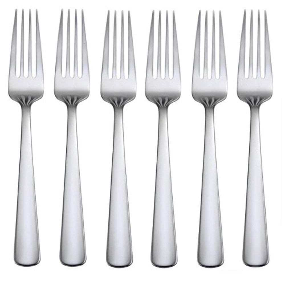 Oneida Aptitude Everyday Flatware Salad Forks, Set Of 6, 18/0 Stainless Steel, Silverware Set