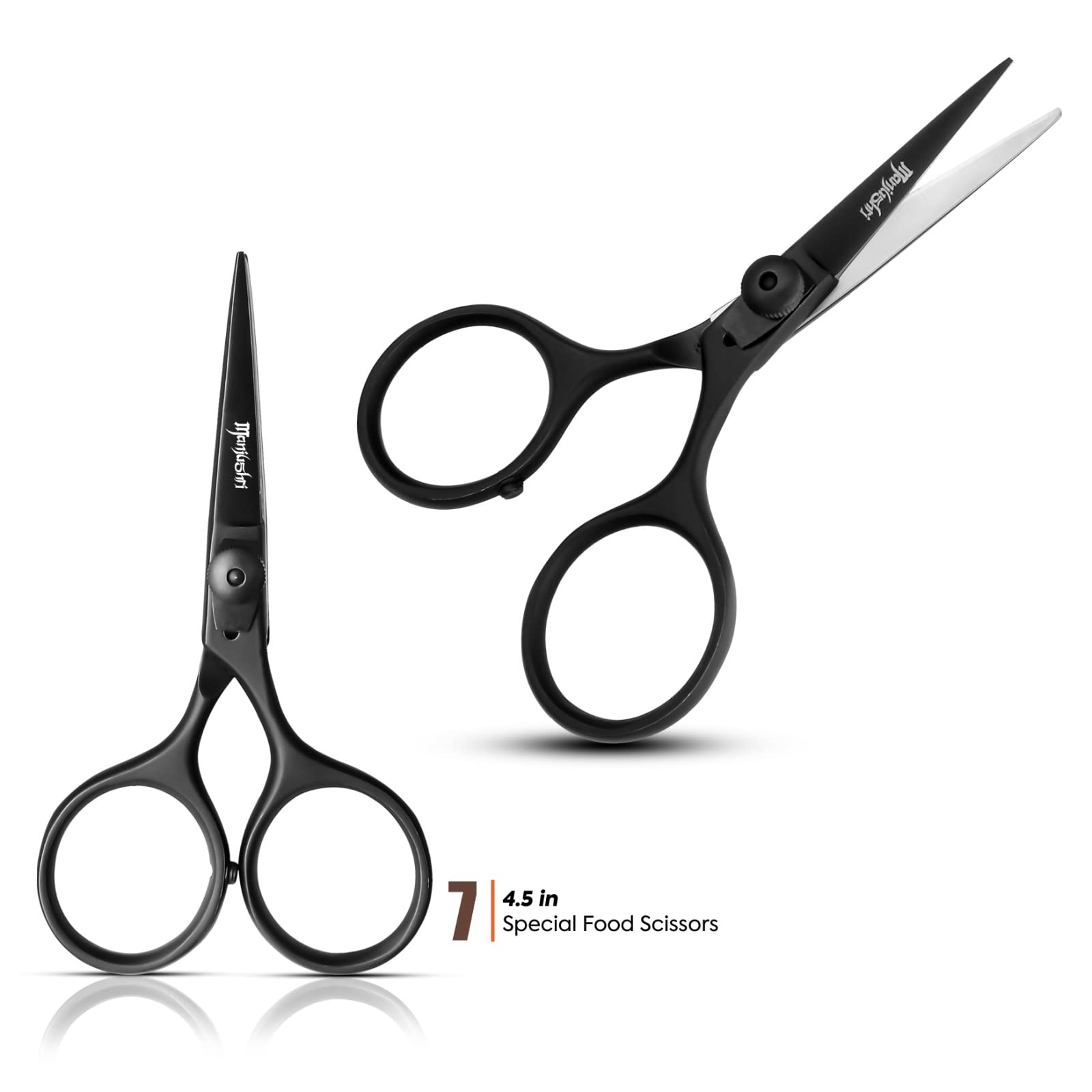 Manjushri Professional Chef Tweezer Tongs Scissors Pin Bone Pliers Cooking Baking Set (Black)