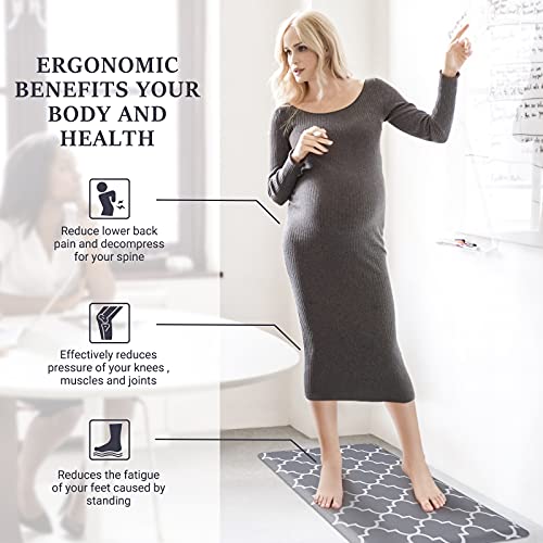 Wiselife Kitchen Mat And Rugs Cushioned Anti-Fatigue,17.3 ''X 28 '',Non Slip Waterproof Ergonomic Comfort Mat For Kitchen, Floor