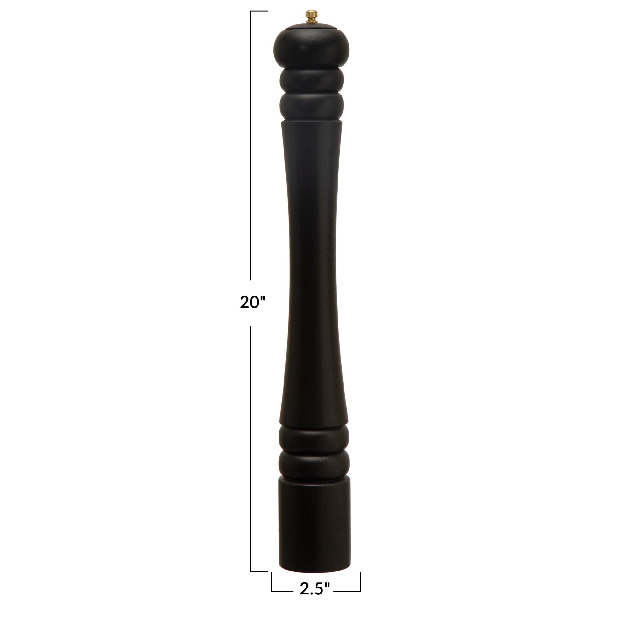 Bloomingville Modern Wood, Matte Black Salt And Pepper Mill