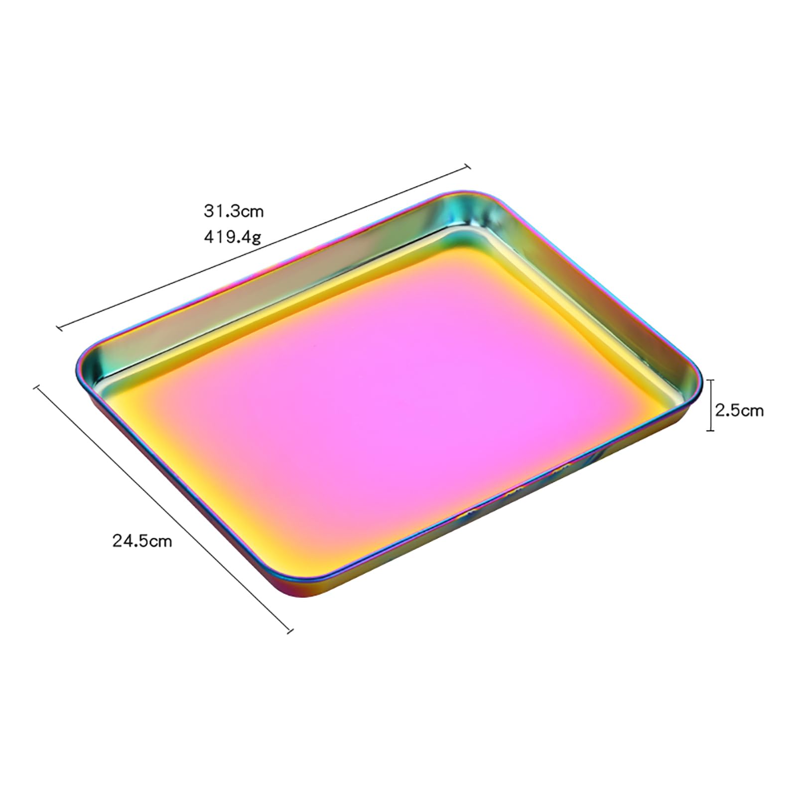Meisha Baking Tray, Stainless Steel Baking Cookie Sheet, Rimmed Pan Baking, Non Toxic & Healthy, Mirror Finish & Rust Free, Easy