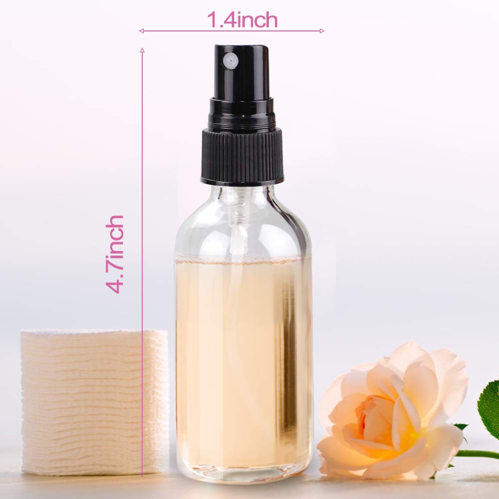 Wedama Spray Bottle, 2 Oz Fine Mist Glass Spray Bottle, Little Refillable Liquid Containers For Watering Flowers Cleaning (16 Pa