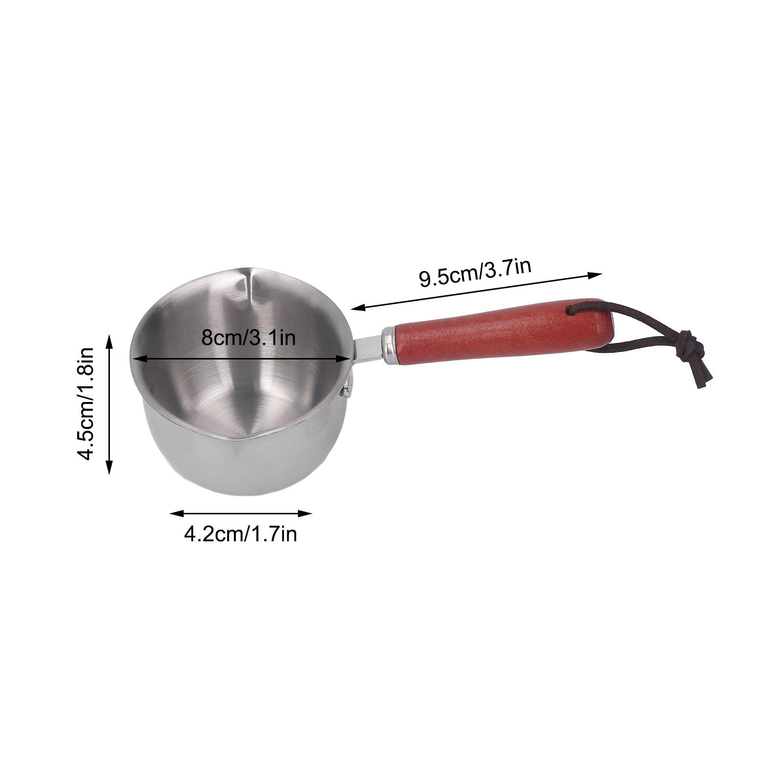 Mini Saucepan, Milk Pot, Milk Coffee Warmer 304 Stainless Steel Mini Melting Pot With 2 Pour Spouts For Heating Milk Melting (12
