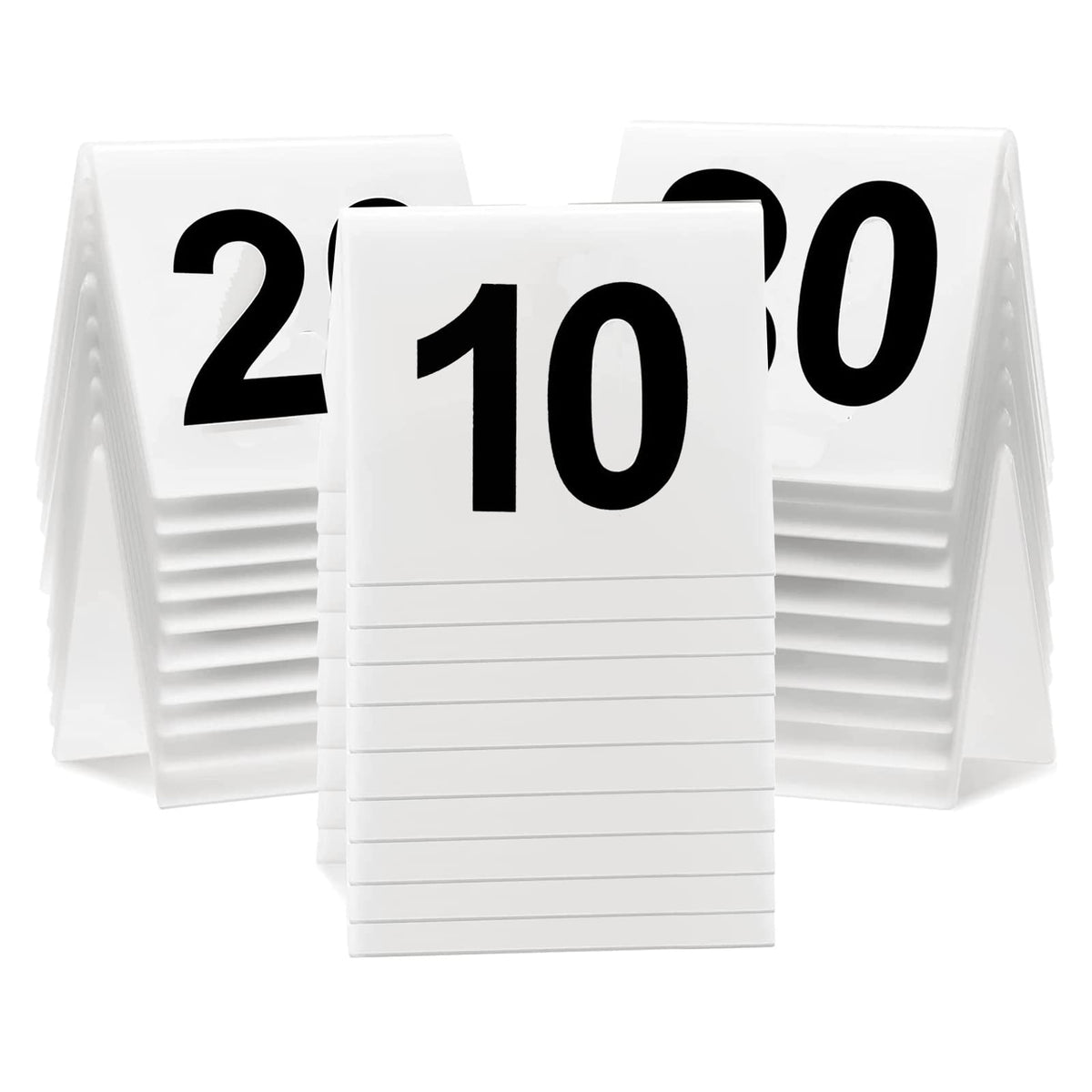 30 Pieces Acrylic Tent Table Numbers, Betterjonny Number 1-30 White And Black Table Numbers Double Sided Numbered Freestanding T