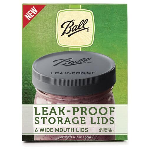 Ball Mason Jar LeakProof Lids, Wide Mouth, 6 CT