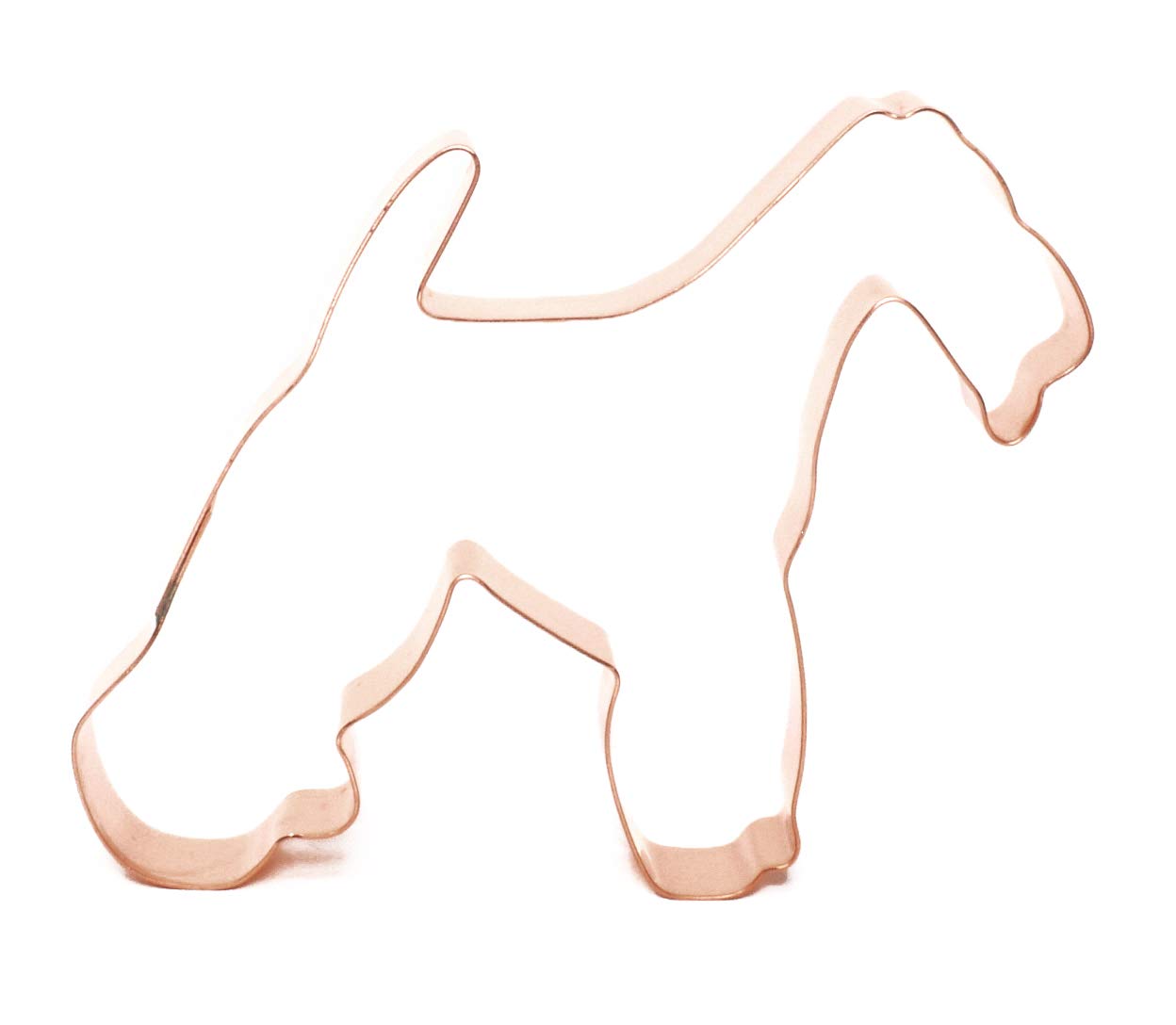 Wire Fox Terrier Dog Breed Cookie Cutter 3.75 X 4.75 Inches - Handcrafted Copper Cookie Cutter By The Fussy Pup