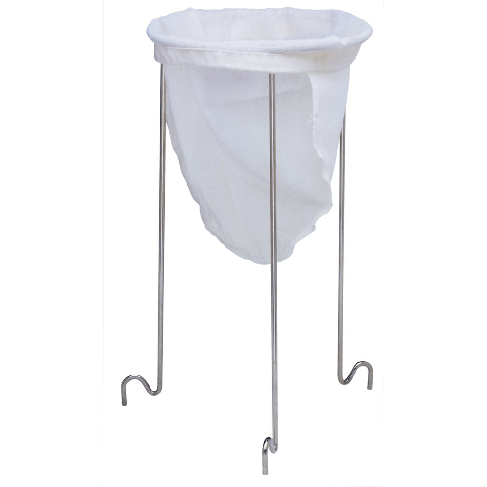 Norpro, White & Silver Strainer Stand, 12In/30.5Cm High And 6.5In/16.5Cm