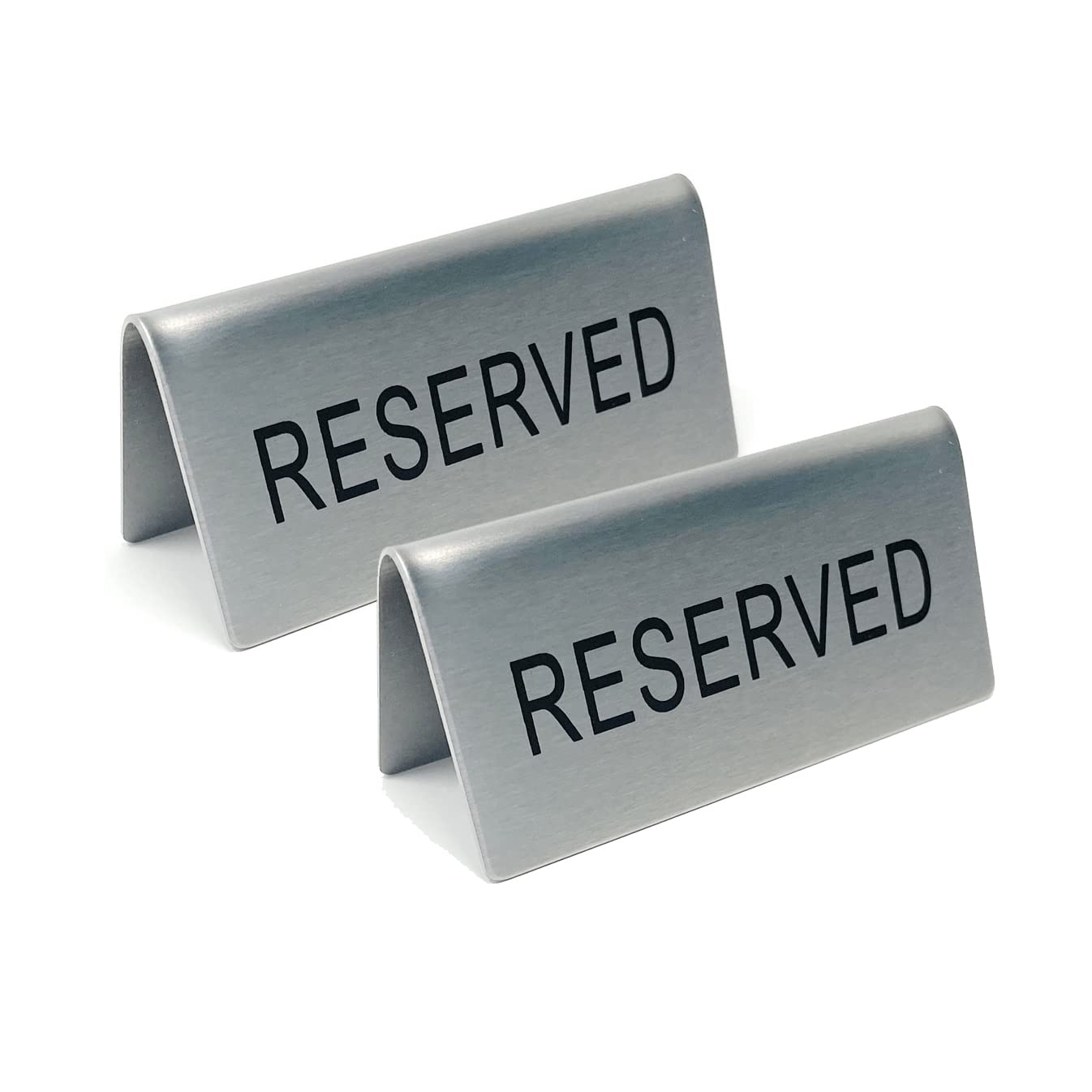 2Pcs Metal Reserved Table Signs Guest Reservation Table Double-Sided Reserved Seat Signs Table Top Reserved Sign for Restaurants