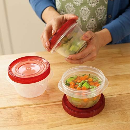 Rubbermaid Takealongs Twist & Seal, Twist Top Food Storage Containers, 2 Cup, 3 Pack