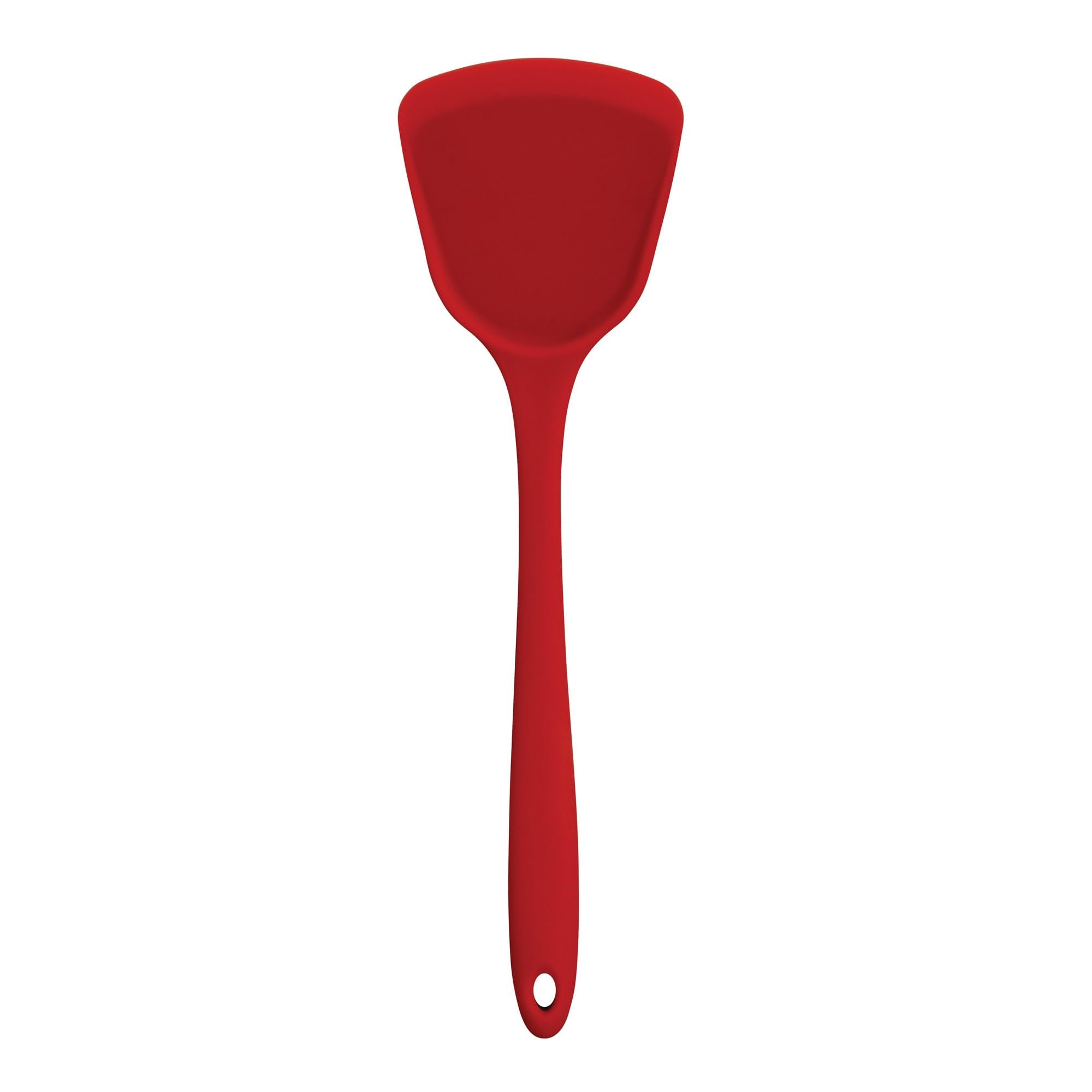 Helens Asian Kitchen Silicone Wok Turner and Stir Fry Spatula, 13-Inches, Red