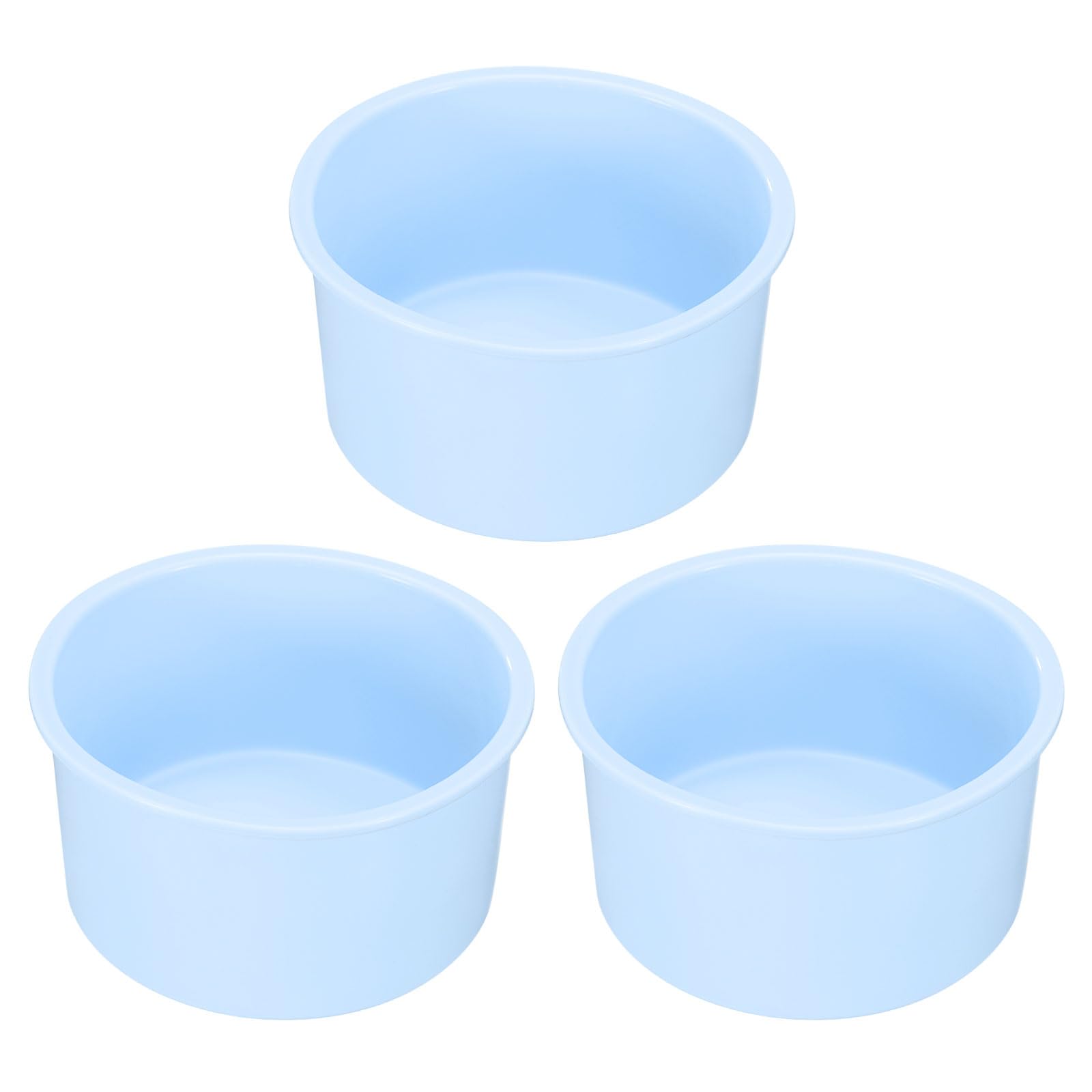 uxcell 3pcs Round Cake Pans, 4 Inch Silicone Cake Molds for Baking, Nonstick & Quick Release Circle Cake Pans for Layer Cake, Sm