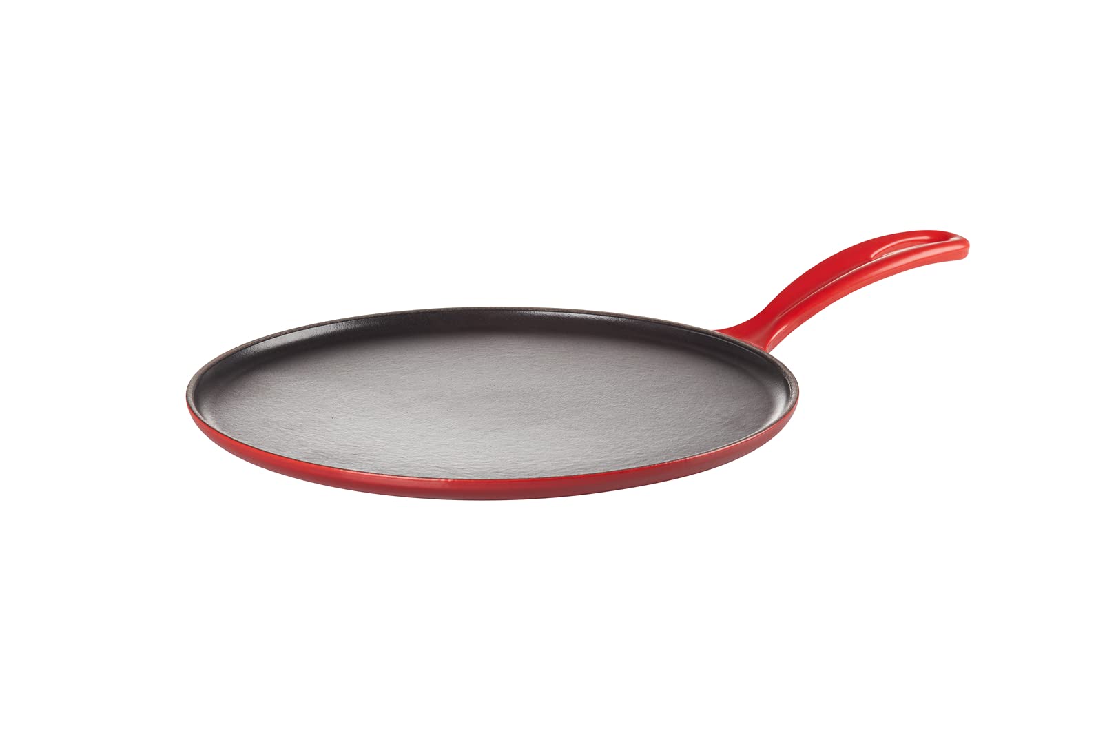 Le Creuset Enameled Cast Iron Crepe Pan With Rateau And Spatula, 10.75'', Cerise