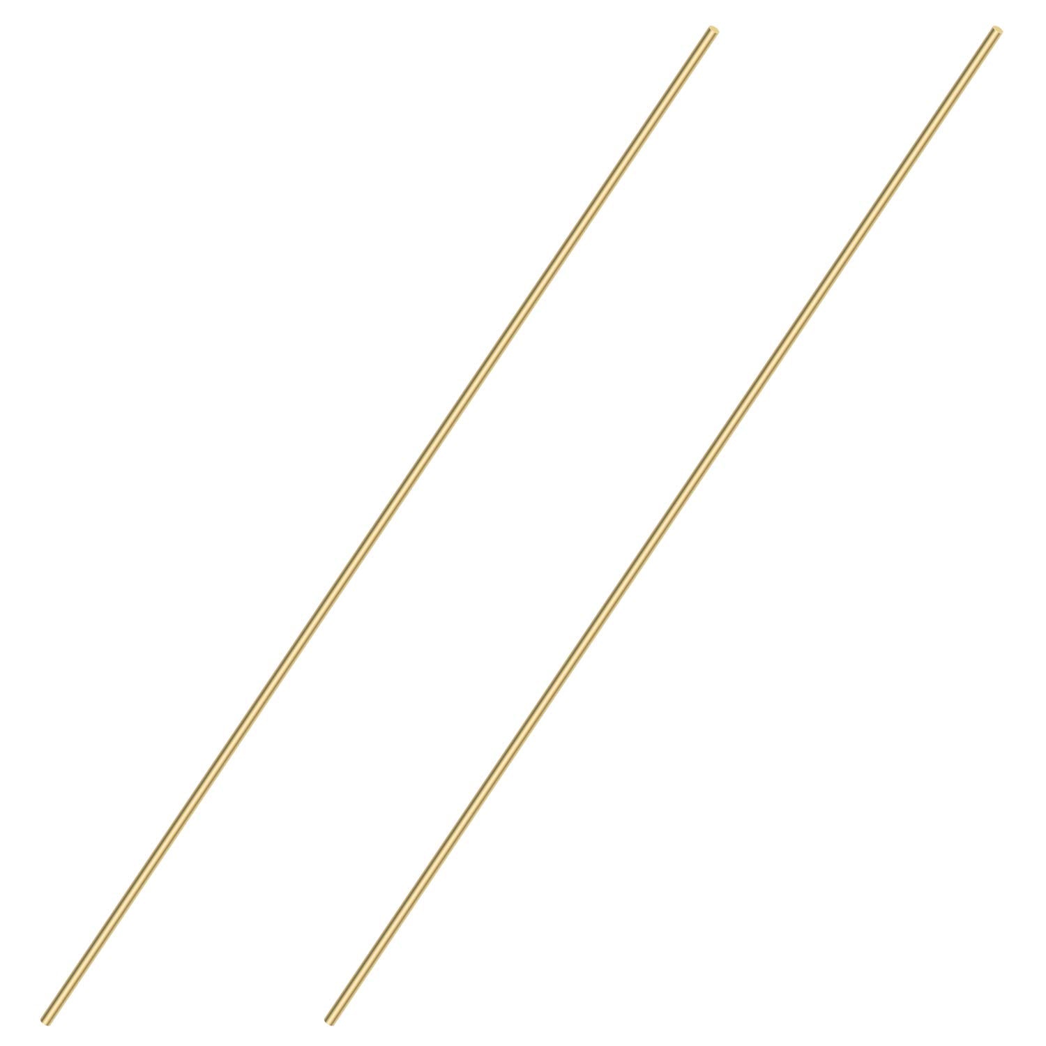 Sutemribor Brass Solid Round Rod Lathe Bar Stock, 18 Inch In Diameter 14 Inches In Length (2 Pcs)