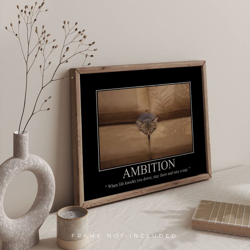 Ambition Demotivational Poster Snarky Ironic Funny Sarcastic Office Wall Decor Art Print 11X14 Inches Unframed